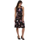 Women's Elle&trade; Print Fit & Flare Midi Dress, Size: Medium, Black