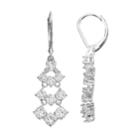 Napier Simulated Crystal Drop Earrings, Women's, Silver