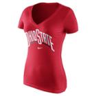 Women's Nike Ohio State Buckeyes Wordmark Tee, Size: Small, Red