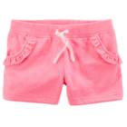 Girls 4-8 Carter's Ruffled French Terry Shorts, Size: 4-5, Pink