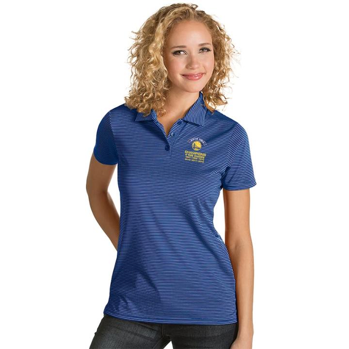 Women's Antigua Golden State Warriors 2018 Nba Finals Champions Quest Polo, Size: Xl, Blue