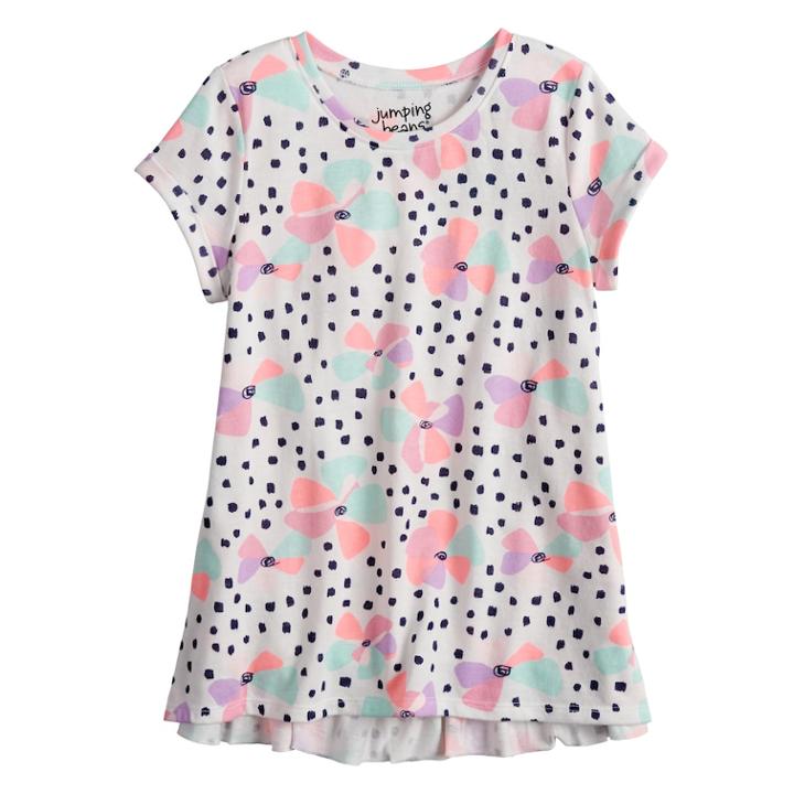 Girls 4-10 Jumping Beans&reg; Ruffled Back Top, Size: 6, White