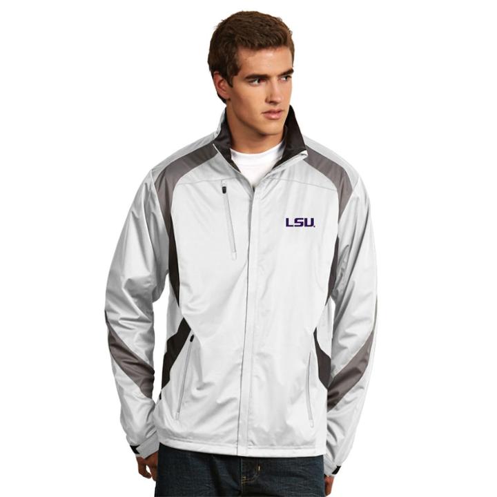 Men's Antigua Lsu Tigers Tempest Desert Dry Xtra-lite Performance Jacket, Size: Xl, White