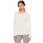 Women's Elle&trade; Ruffle Top, Size: Medium, White