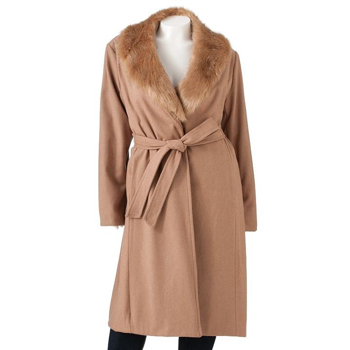 Women's Excelled Long Coat, Size: Small, Lt Beige