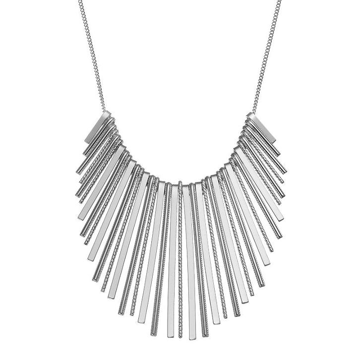 Jennifer Lopez Graduated Stick Statement Necklace, Women's, Silver
