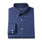 Men's Croft & Barrow&reg; True Comfort Fitted Oxford Stretch Dress Shirt, Size: 17.5 36/37, Blue
