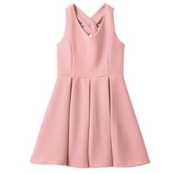 Girls 7-16 Lilt Striped Skater Dress, Size: 8, Light Pink