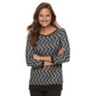 Women's Dana Buchman Zigzag Sweater, Size: Small, Grey