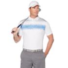 Men's Grand Slam On Course Slim-fit Chest-striped Golf Polo, Size: Medium, White