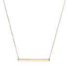 14k Gold 40 Mm Bar Necklace, Women's, Size: 16, Yellow