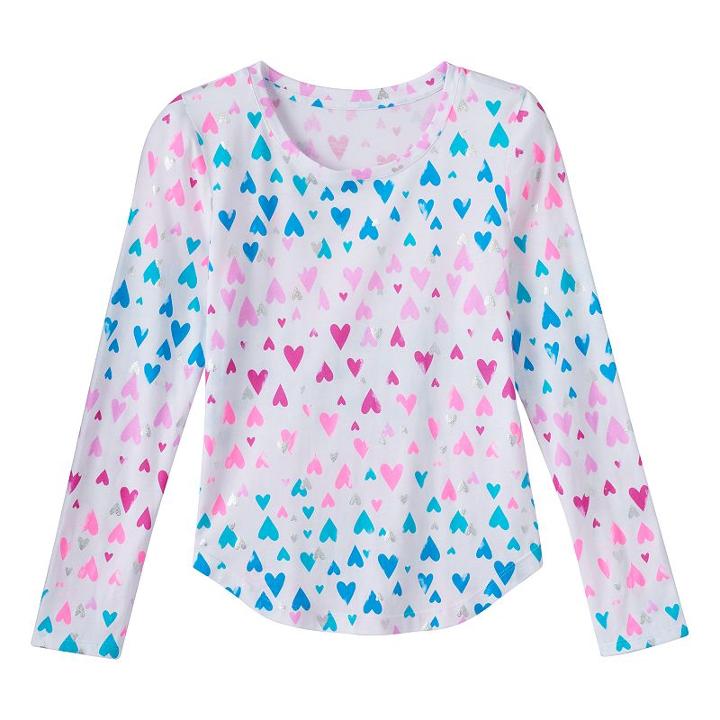 Girls 7-16 & Plus Size So&reg; Perfectly Soft Long Sleeve Graphic Tee, Girl's, Size: 10, Natural