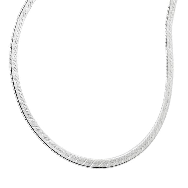 Primrose Sterling Silver Reversible Herringbone Chain Necklace - 18-in, Women's, Size: 18, Grey
