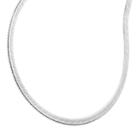 Primrose Sterling Silver Reversible Herringbone Chain Necklace - 18-in, Women's, Size: 18, Grey