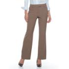 Women's Dana Buchman Curvy Dress Pants, Size: 16, Med Brown
