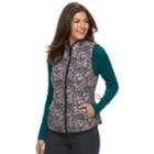 Women's Croft & Barrow&reg; Classic Quilted Vest, Size: Xs, Dark Blue