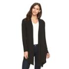 Women's Apt. 9&reg; Split Back Cardigan, Size: Xxl, Black
