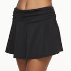 Women's A Shore Fit Hip Minimizer Cover-up Swim Skirt, Size: 12, Black