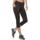 Women's Tek Gear&reg; Tulip Hem Mid-rise Capri Leggings, Size: Medium, Black