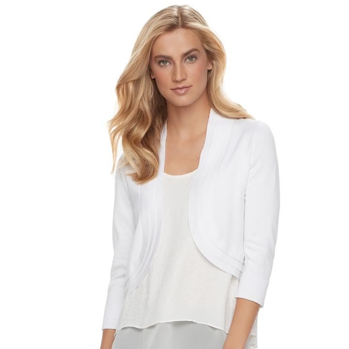 Women's Ronni Nicole Bolero Shrug, Size: Small, White