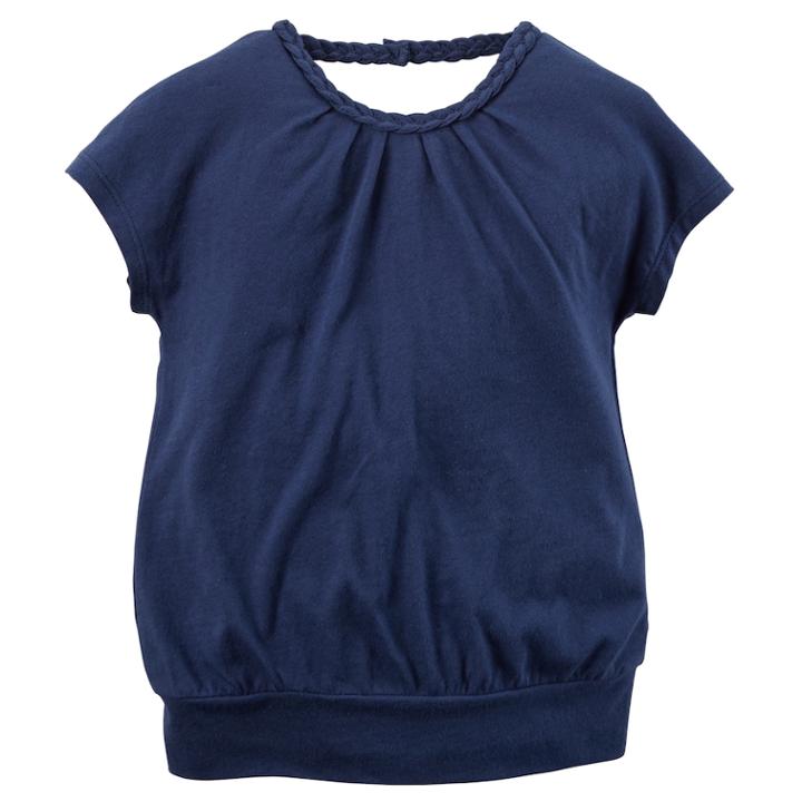 Girls 4-8 Carter's Braided Dolman Top, Size: 4, Blue