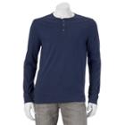 Men's Sonoma Goods For Life&trade; Modern-fit Everyday Henley, Size: Large, Blue