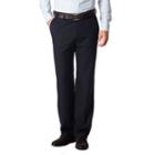 Men's Haggar No Iron Solid Straight-fit Flat-front Dress Pants, Size: 32x30, Blue (navy)