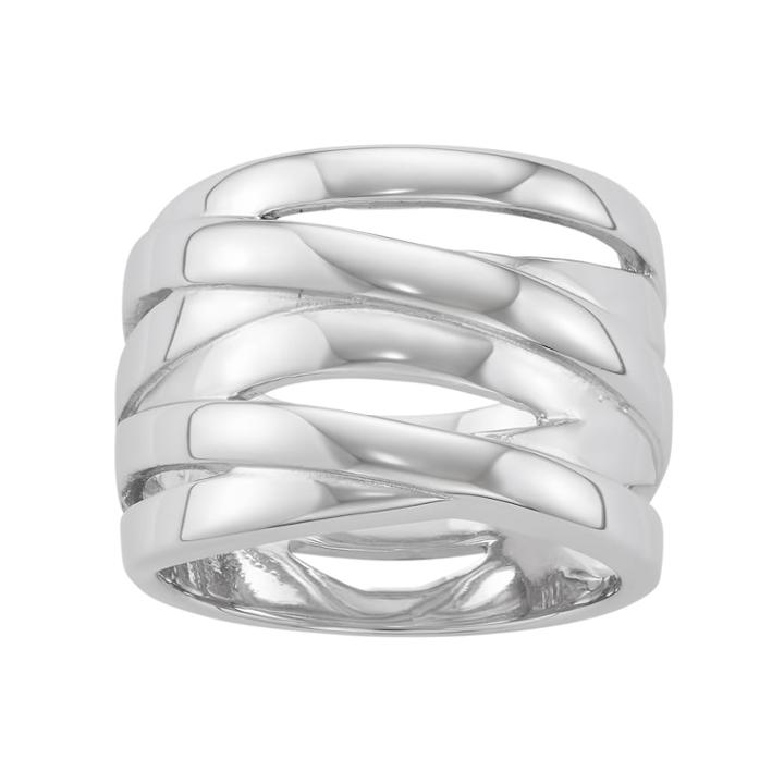 Sterling Silver Polished Crisscross Ring, Women's, Size: 6