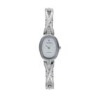 Citizen Eco-drive Women's Silhouette Crystal Stainless Steel Half-bangle Watch, Size: Small, Silver