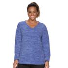 Plus Size Tek Gear&reg; Microfleece Sweatshirt, Women's, Size: 1xl, Med Blue