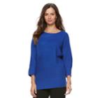 Women's Dana Buchman Diagonal Knit Dolman Sweater, Size: Medium, Brt Blue