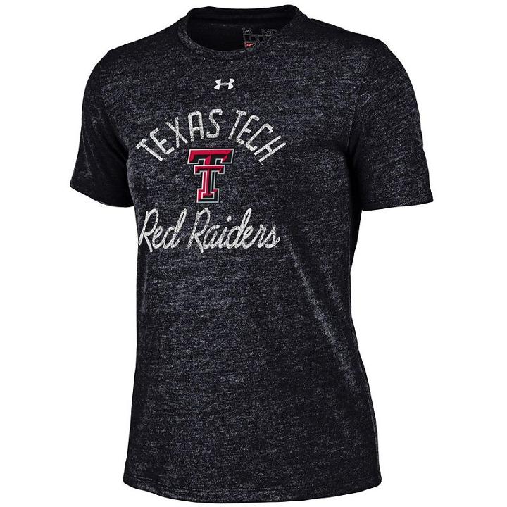Women's Under Armour Texas Tech Red Raiders Triblend Tee, Size: Large, Black