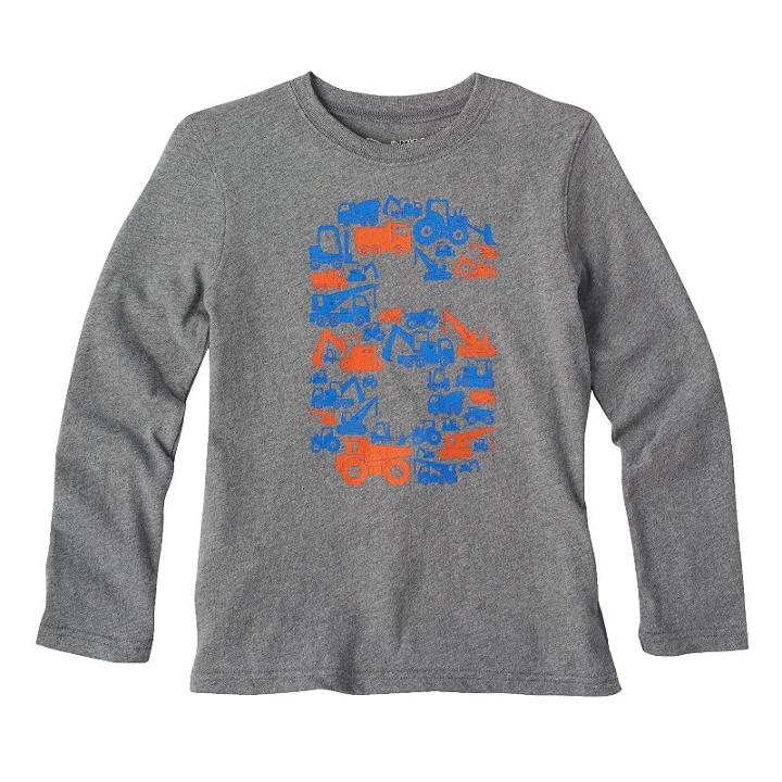 Boys 4-7 Jumping Beans&reg; Birthday Tee, Boy's, Size: S(4), Med Grey