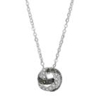 Silver Luxuries Marcasite & Crystal Knot Pendant Necklace, Women's, Grey