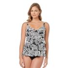 Women's Croft & Barrow&reg; Tummy Slimmer Tiered Swimdress, Size: 8, Black
