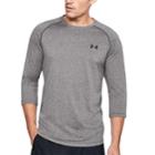 Men's Under Armour 3/4-sleeve Tech Tee, Size: Medium, Grey (charcoal)