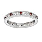 Stacks And Stones Sterling Silver Garnet Stack Ring, Women's, Size: 8, Red