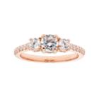 14k Gold 1 Carat T.w. Igl Certified Diamond 3-stone Engagement Ring, Women's, Size: 5.50, White