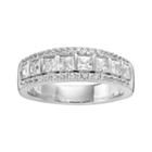 14k White Gold 1-ct. T.w. Igl Certified Princess-cut Diamond Multirow Wedding Ring, Women's, Size: 5
