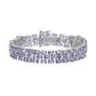 Sterling Silver Tanzanite Multirow Bracelet, Women's, Size: 7.5, Blue