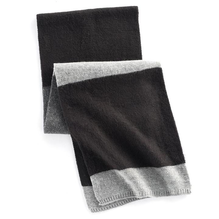 Men's Apt. 9&reg; Colorblock Brushed Knit Scarf, Black