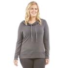 Plus Size Balance Collection Chloe Cowlneck Hoodie, Women's, Size: 3xl, Med Grey