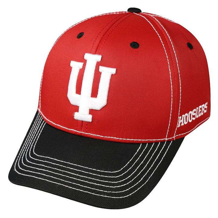 Top Of The World, Adult Indiana Hoosiers Tactile One-fit Cap, Med Red