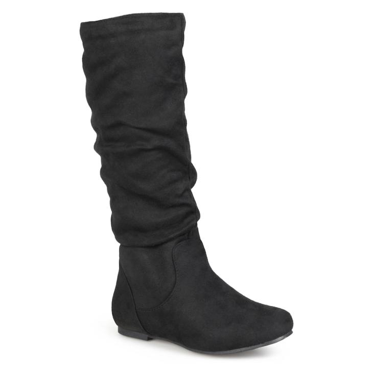 Journee Collection Rebecca Women's Knee-high Slouch Boots, Size: Medium (9), Black