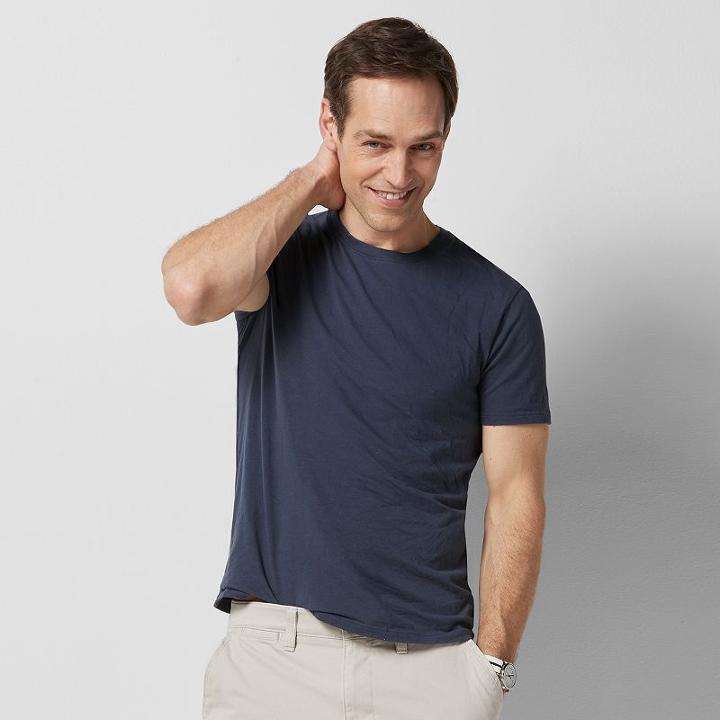 Men's Sonoma Goods For Life&trade; Flexwear Classic-fit Stretch Tee, Size: Small, Blue (navy)