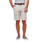Big & Tall Haggar Classic-fit Plaid Expandable Waistband Shorts, Men's, Size: 54, White Oth