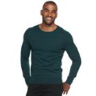 Men's Marc Anthony Slim-fit Tuck-stitch Crewneck Sweater, Size: Medium, Dark Blue
