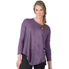Women's Soybu Skyla Asymmetrical Hem Sweater, Size: Xl, Med Purple