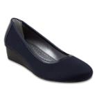 London Fog Chester Women's Dress Wedges, Size: Medium (9.5), Blue