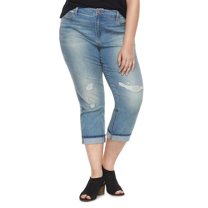 Plus Size Sonoma Goods For Life&trade; Denim Capris, Women's, Size: 22 W, Blue